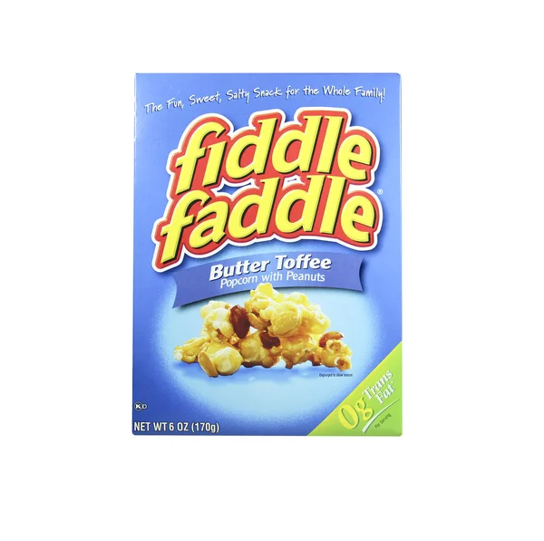 Scatola di Fiddle Faddle Popcorn — Foto Stock