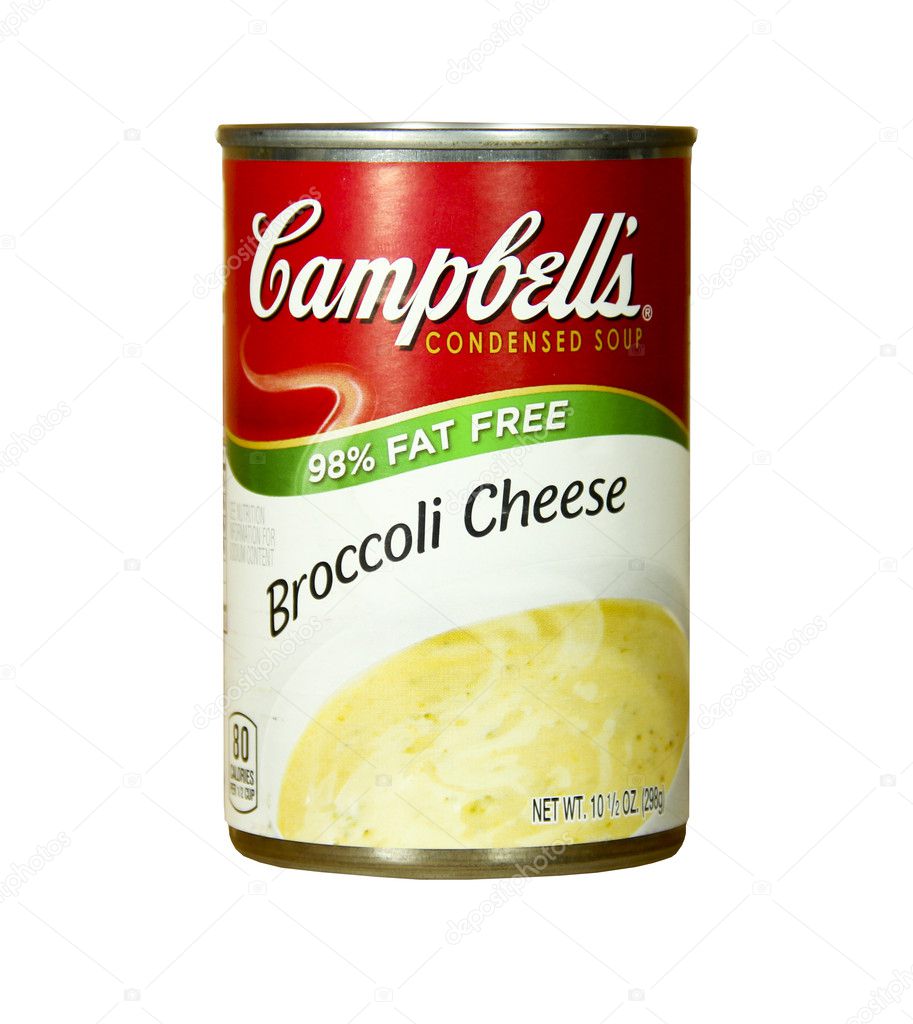 Can of Campbell s Broccoli Cheese Soup Stock Editorial Photo
