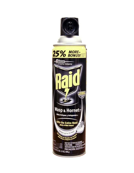 Lata de Raid Wasp e Hornet Spray — Fotografia de Stock