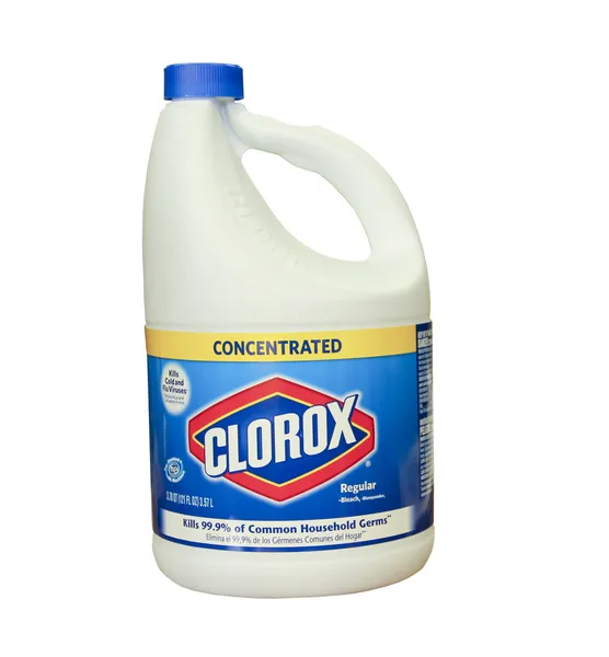 Fles van clorox bleekmiddel — Stockfoto