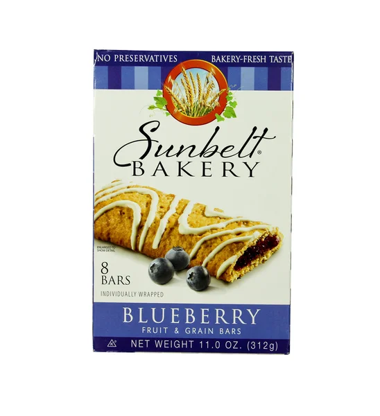 Kotak Sunbelt Bakery Blueberry Bars — Stok Foto