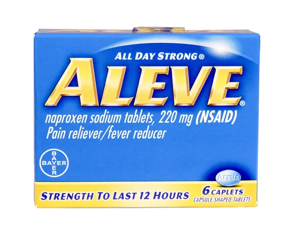 Box of Aleve Pain Relever — Stock Photo, Image