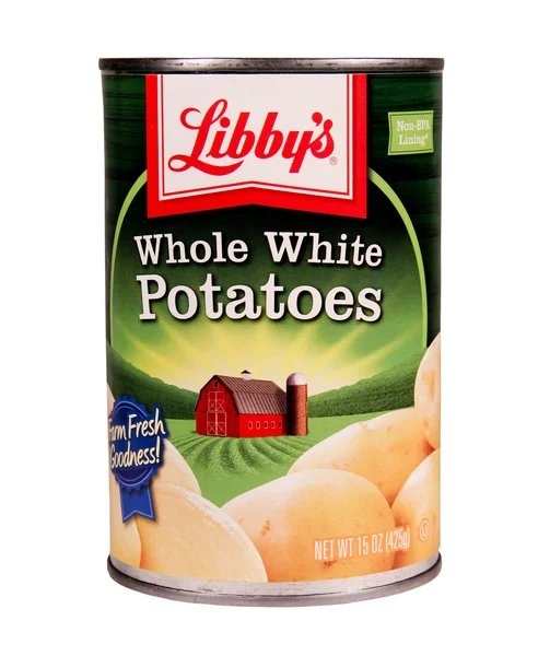 Blikje libby van aardappelen — Stockfoto