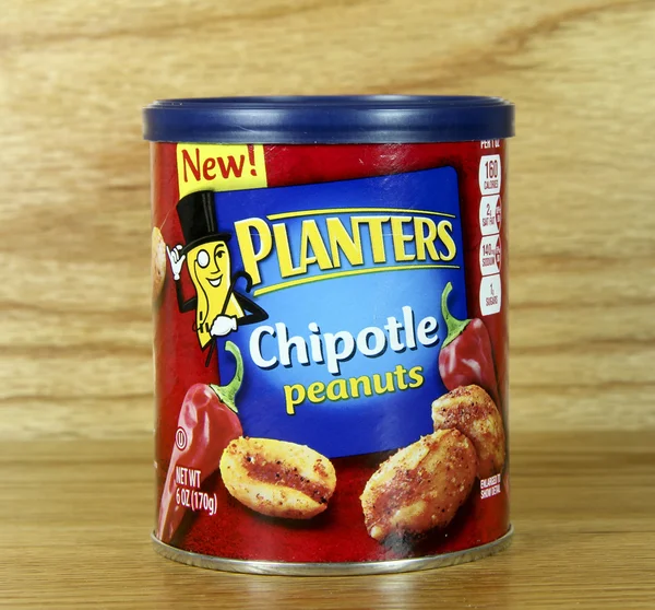 Can of Planters Chipotle Peanuts — Stock Photo, Image