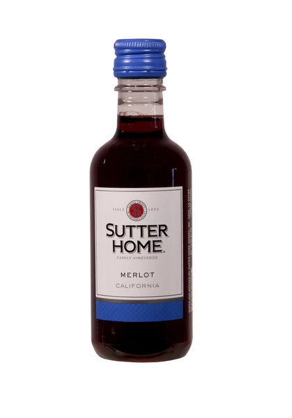 Botella de vino Sutter Home Merlot —  Fotos de Stock