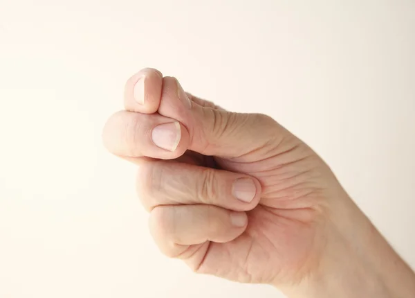 Man magnetisch zijn vingers — Stockfoto