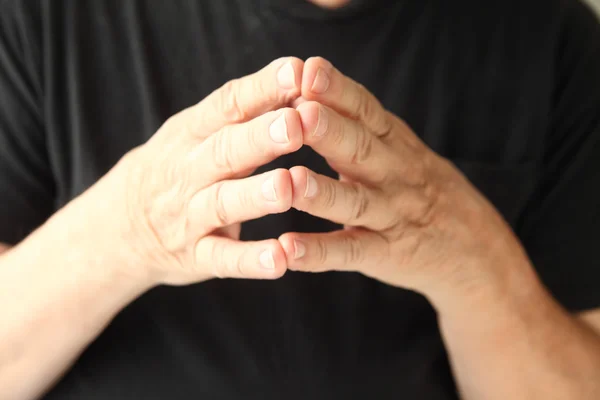 Fingertoppar tillsammans hand gest — Stockfoto