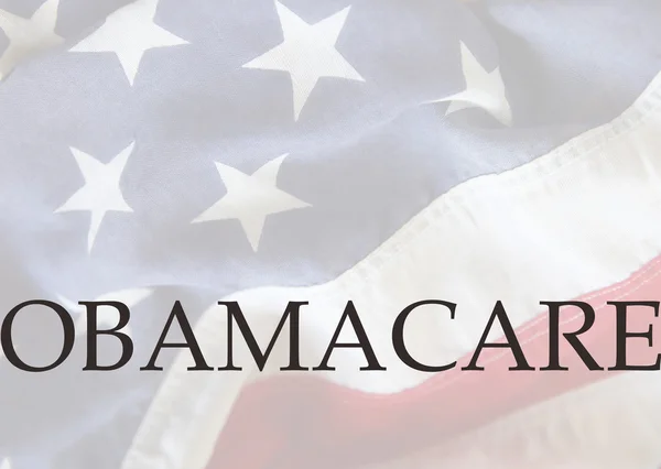 USA flag with Obamacare — Stock Photo, Image