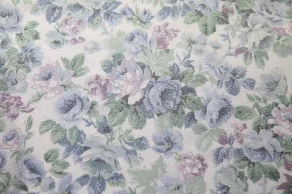 Vintage blue rose fabric — Stock Photo, Image