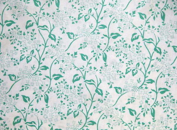 Vintage fabric in green and white — Stock Photo, Image