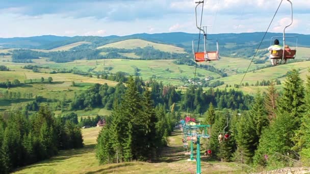 Green Carpathian mountains — Stock Video