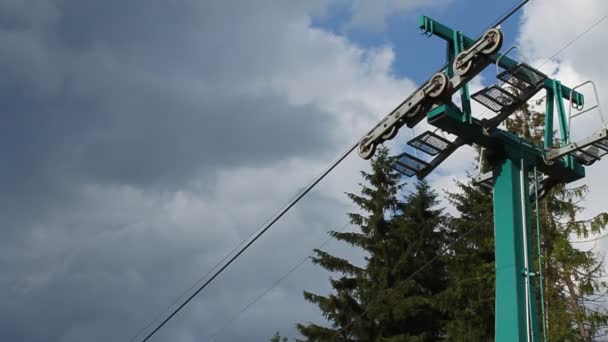 Kabel spoorweg — Stockvideo