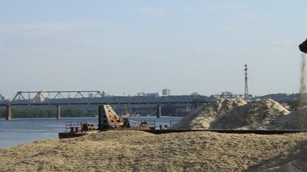 Porto fluvial — Vídeo de Stock