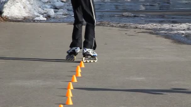 Patinação por rolo — Vídeo de Stock