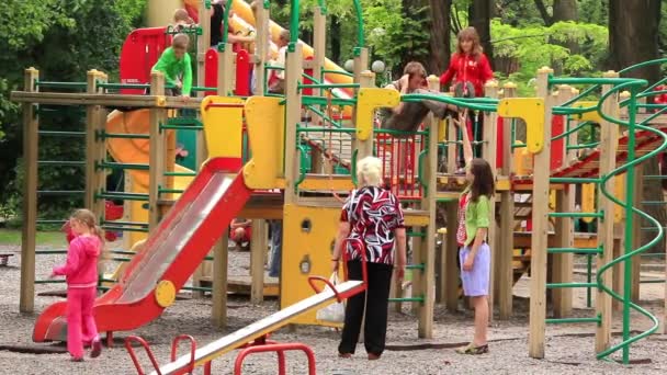 Children's playground — Stock Video