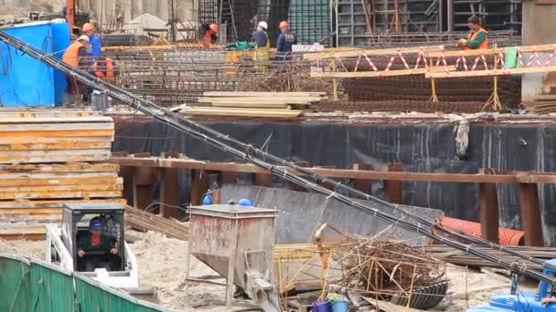 Reconstruction of Republican stadium for EURO 2012 Kiev, Ukraine — Stock Video