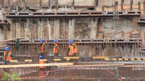 Реконструкция Республиканского стадиона для Евро-2012 Киев, Украина — стоковое видео