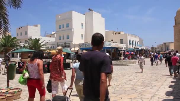 Op de straat van sousse, Tunesië — Stockvideo