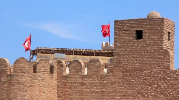 Медина. Старая крепость в Сусе, Тунис — стоковое видео