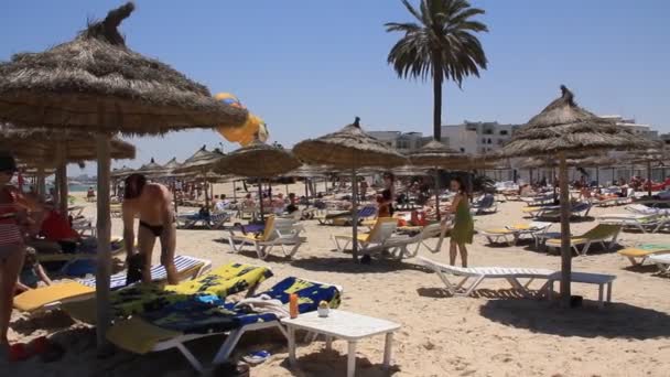 Playa en Sousse — Vídeo de stock