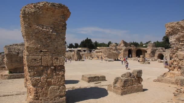 Oude Carthago in Tunesië — Stockvideo