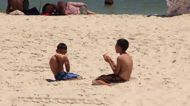 Пляж в Сус, Туніс — стокове відео