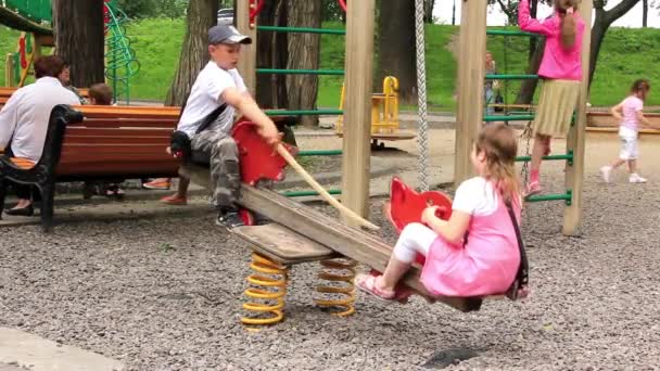 Children's playground — Stock Video