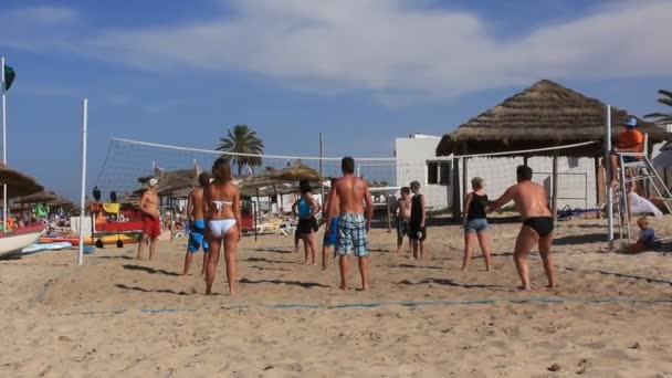 Voleibol de praia — Vídeo de Stock