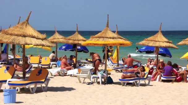 Spiaggia in Tunisia — Video Stock