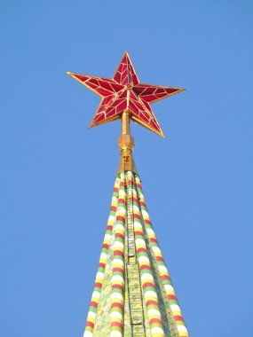 Moskova'daki kremlin kule kırmızı yıldız