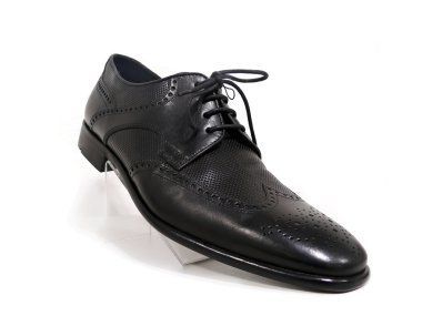 Leather black shoes clipart