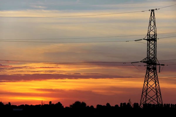 Elektrik hatları — Stok fotoğraf