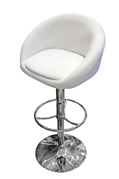 Chaise rembourrée blanche isolée sur blanc — Photo