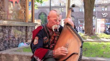 oude gratis Kozakken. Bandura speler