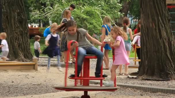 Children's playground — Stock Video
