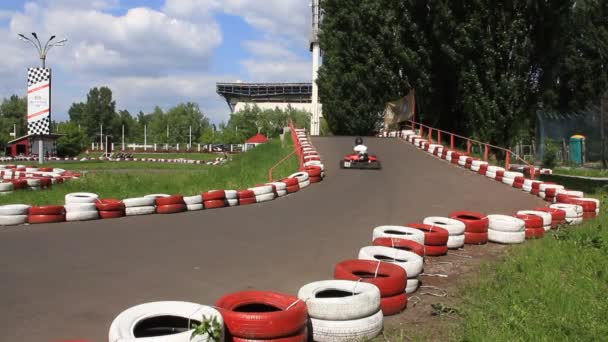 Karting. — Vídeo de Stock