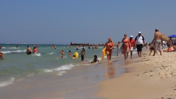 Praia na Tunísia — Vídeo de Stock