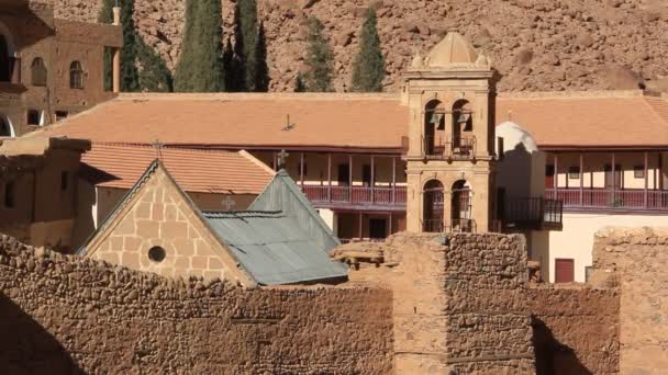 Katarinaklostret. Sinaihalvön. Egypten — Stockvideo