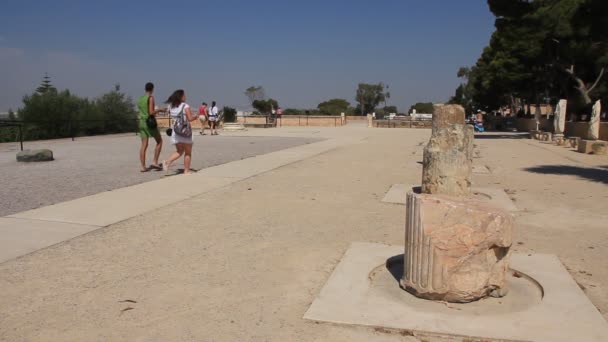 Руїни стародавнього Карфагенський в Тунісі — стокове відео