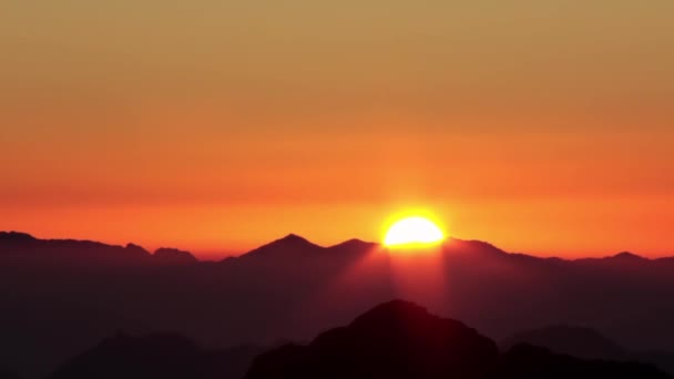 Гора Синай. Восход солнца — стоковое видео