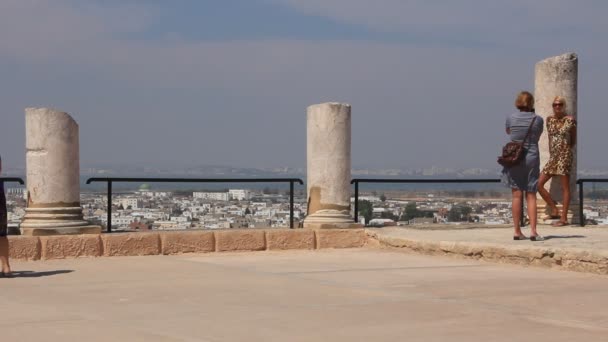 Ruïnes van oude Carthago in Tunesië — Stockvideo