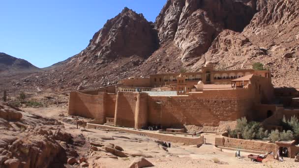 Klášter svaté Kateřiny. Sinajský poloostrov. Egypt — Stock video