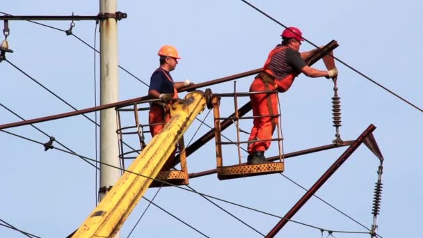 Techników elektrycznych — Wideo stockowe