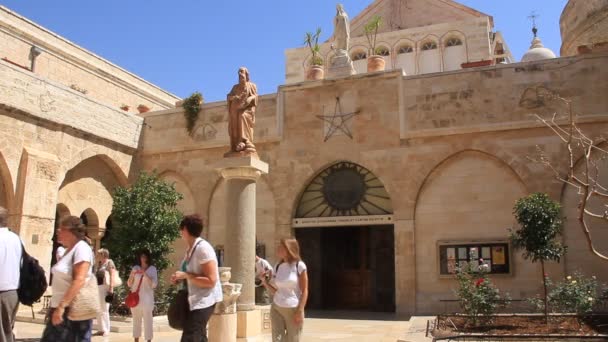 Iglesia de la Natividad en Belén, Israel — Vídeo de stock