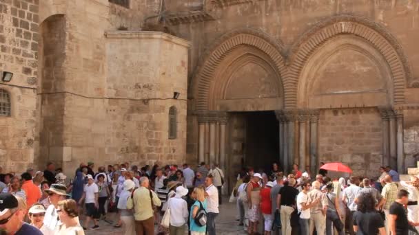 Kyrkan av den heliga graven i jerusalem israel — Stockvideo