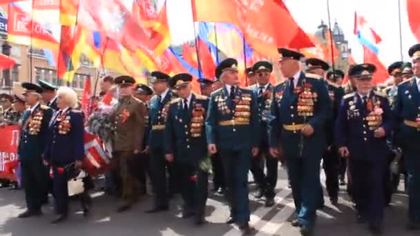 Desfile de la victoria — Vídeo de stock