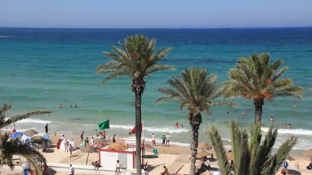 Stranden i Tunisien — Stockvideo