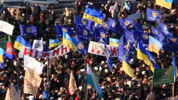 Kiev, Ucrânia - Reunião de rua na rua Kreschatik — Vídeo de Stock