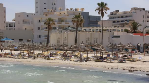 Stranden i Tunisien — Stockvideo