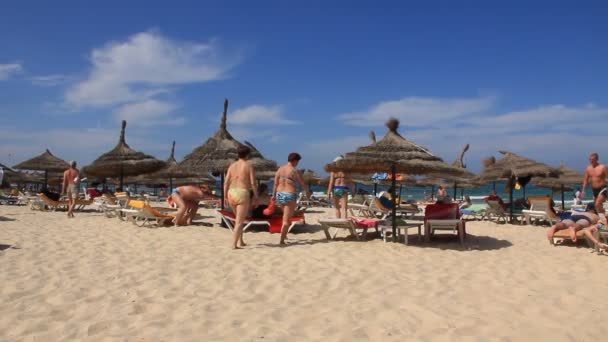 Stranden i Tunisien — Stockvideo